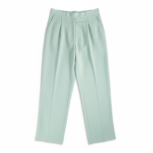 4/$20 Jaclyn Smith Mint Green 2pc Pantsuit Set Blazer Jacket M + Trouser Pants S - Picture 4 of 6